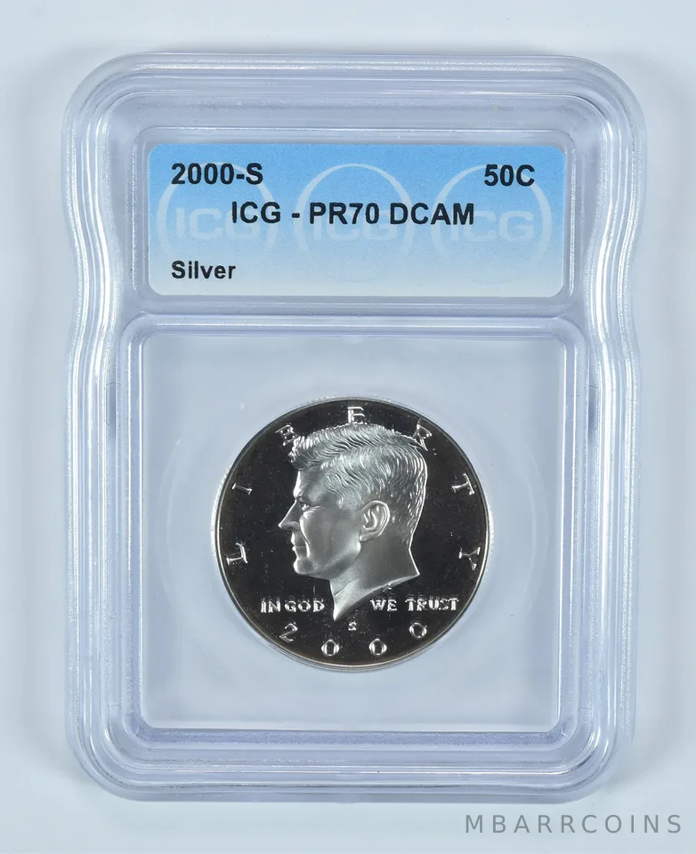 2000-S Kennedy Half Dollar Silver PR70 DCAM ICG