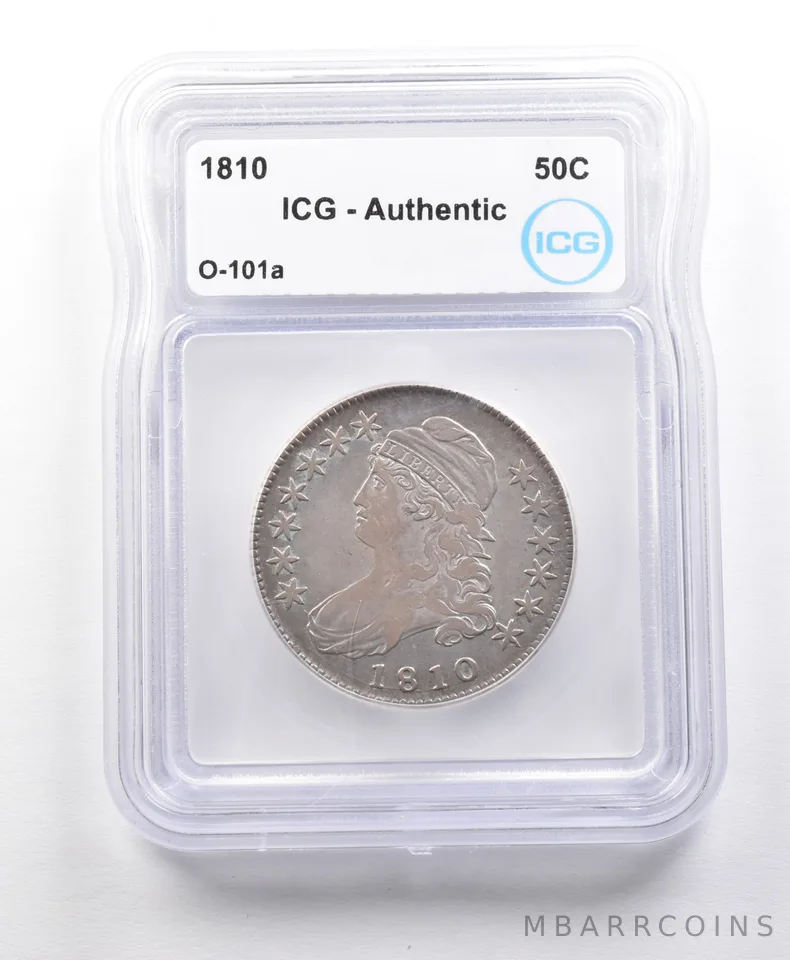 1810 Capped Bust Half Dollar O-101a Authentic ICG *5650