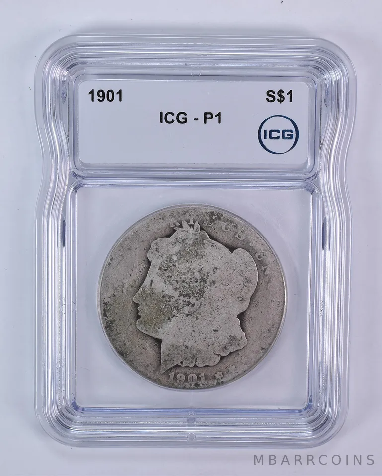 1901 Morgan Silver Dollar P1 ICG Lowball