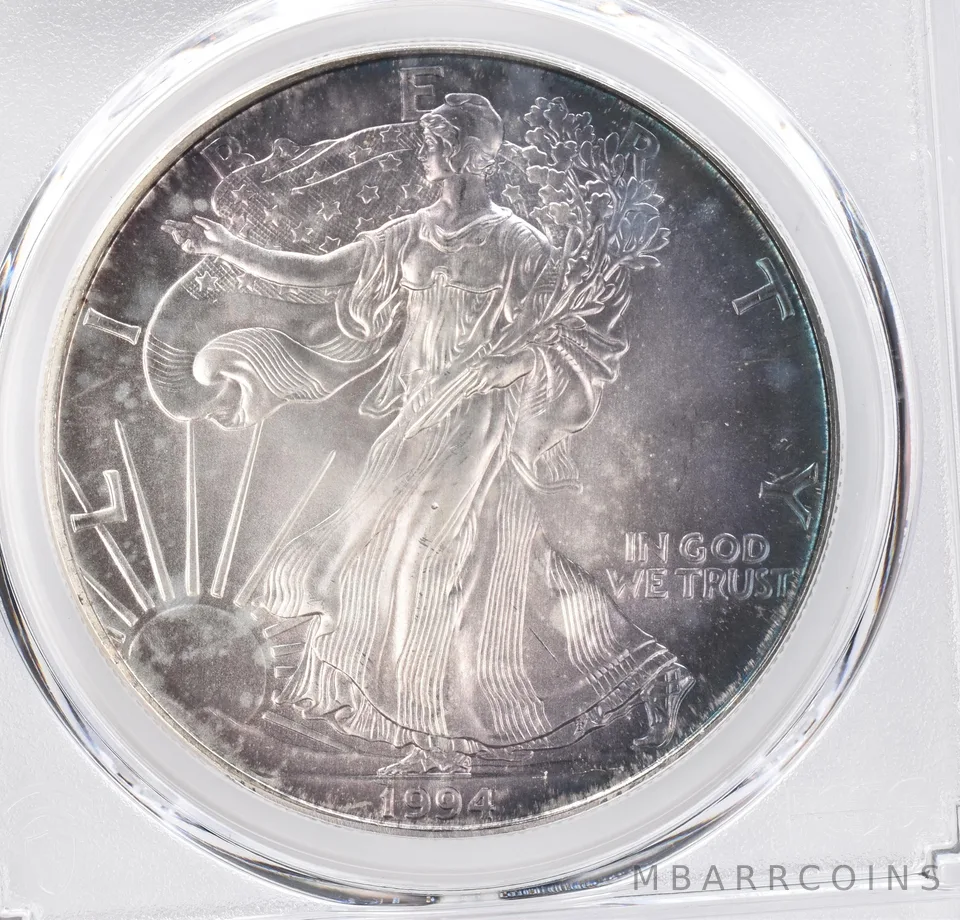 1994 American Silver Eagle MS68 PCGS Beautiful Tone *1281