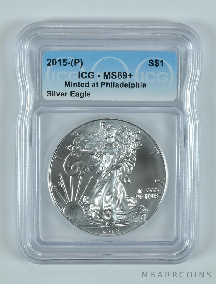 2015-(P) American Silver Eagle Philadelphia Minted MS69+ ICG