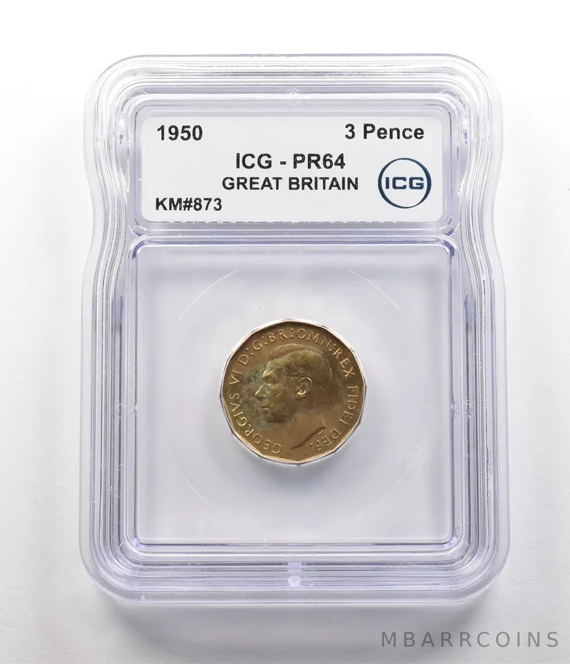 1950 Great Britain 3 Pence KM#873 PR64 ICG a6758