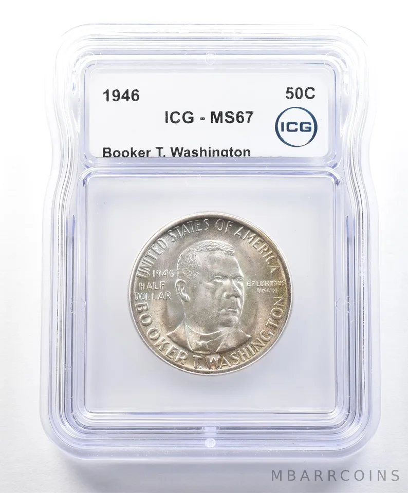 1946 Booker T Washington Commemorative Half Dollar MS67 ICG *9033