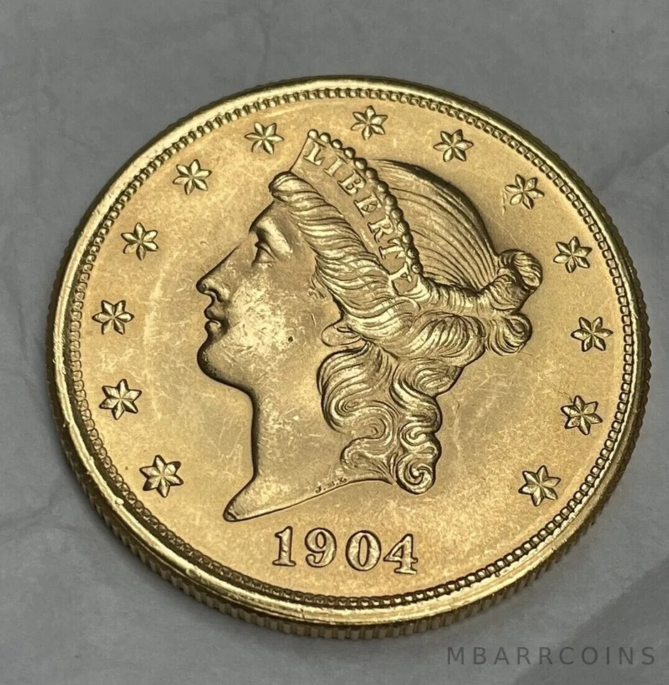 (1) US Gold $20 American Liberty Head Double Eagle BU Unc Random Date .9675 T Oz