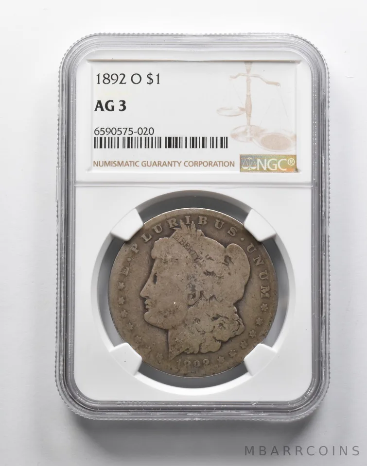 AG3 1892-O Morgan Silver Dollar NGC Lowball Low Ball Pocket Piece *9123