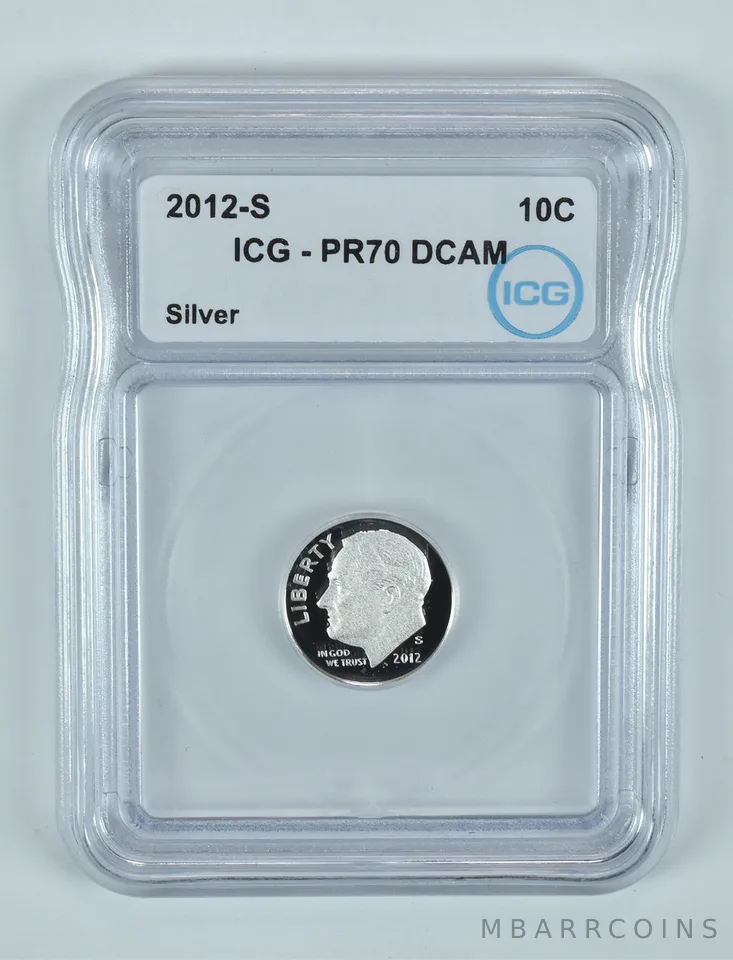 2012-S Roosevelt Dime Silver PR70 DCAM ICG