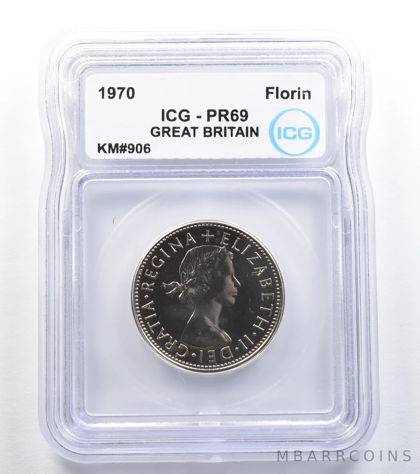 1970 Great Britain Florin KM#906 PR69 ICG *7850