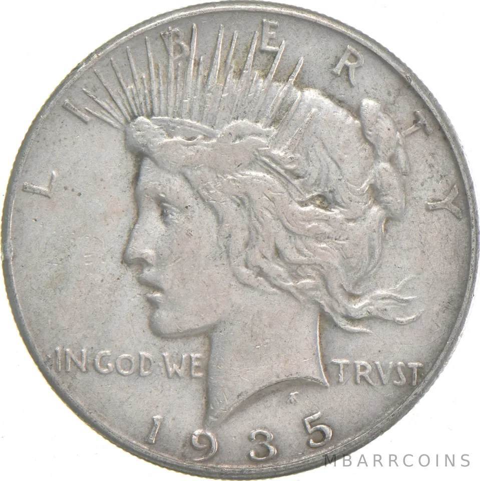 1935 Peace US Silver Dollar - 90% Philadelphia Minted