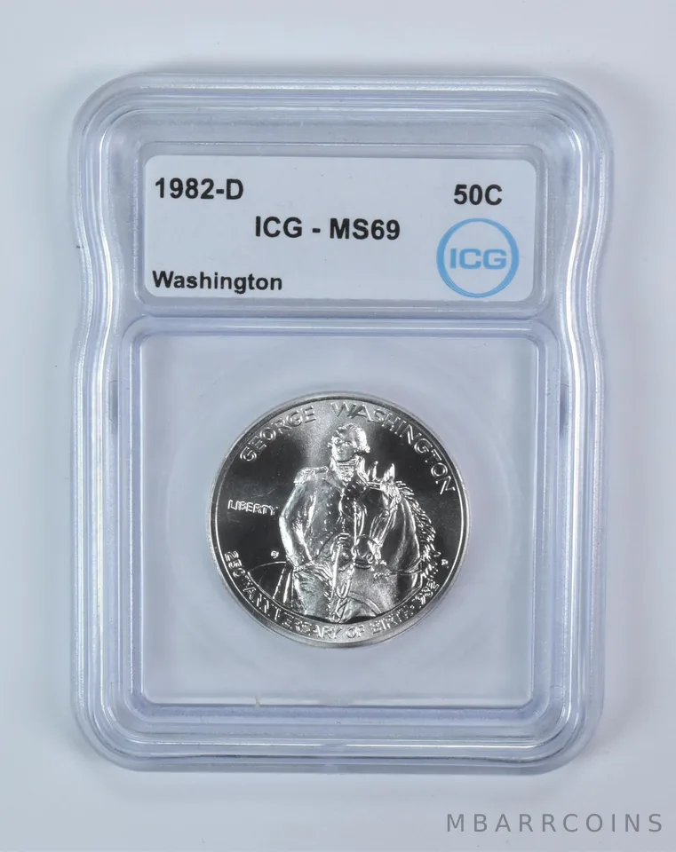 1982-D George Washington Commemorative Half Dollar MS69 ICG