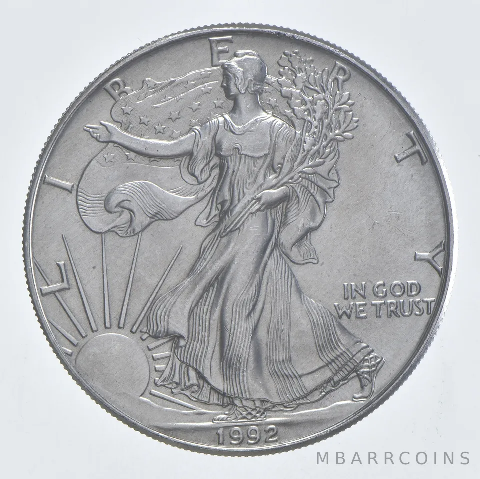 Better Date 1992 American Silver Eagle 1 Troy Oz .999 Fine Silver *206