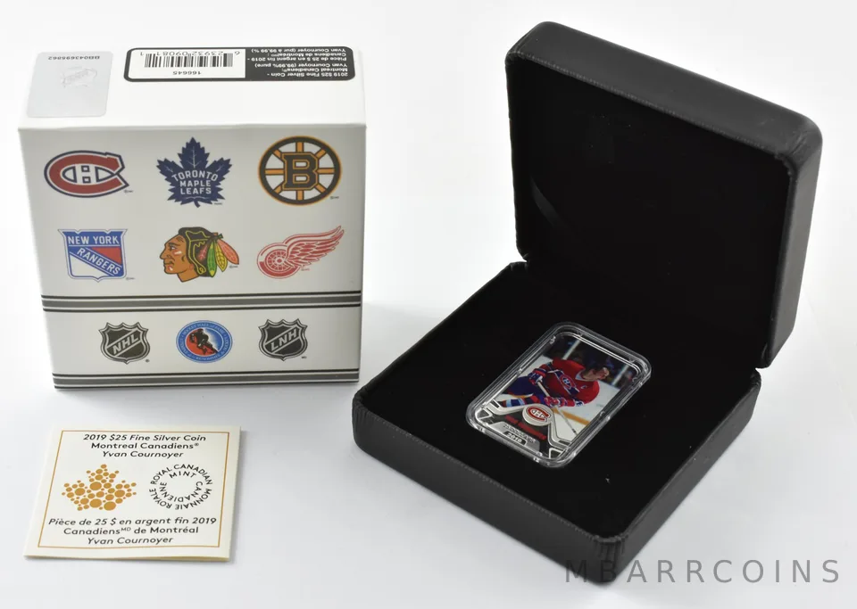 2019 Canada 25 Dollars Silver Montreal Canadiens Yvan Cournoyer W/ OGP *4768