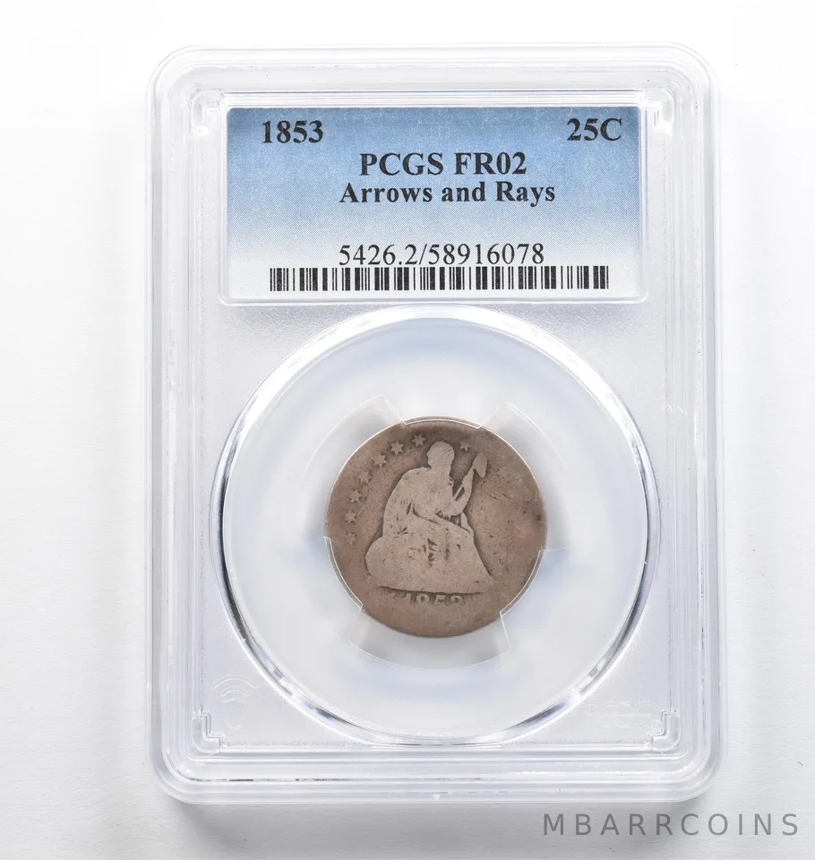1853 Seated Liberty Quarter Arrows And Rays FR02 PCGS Lowball *9455