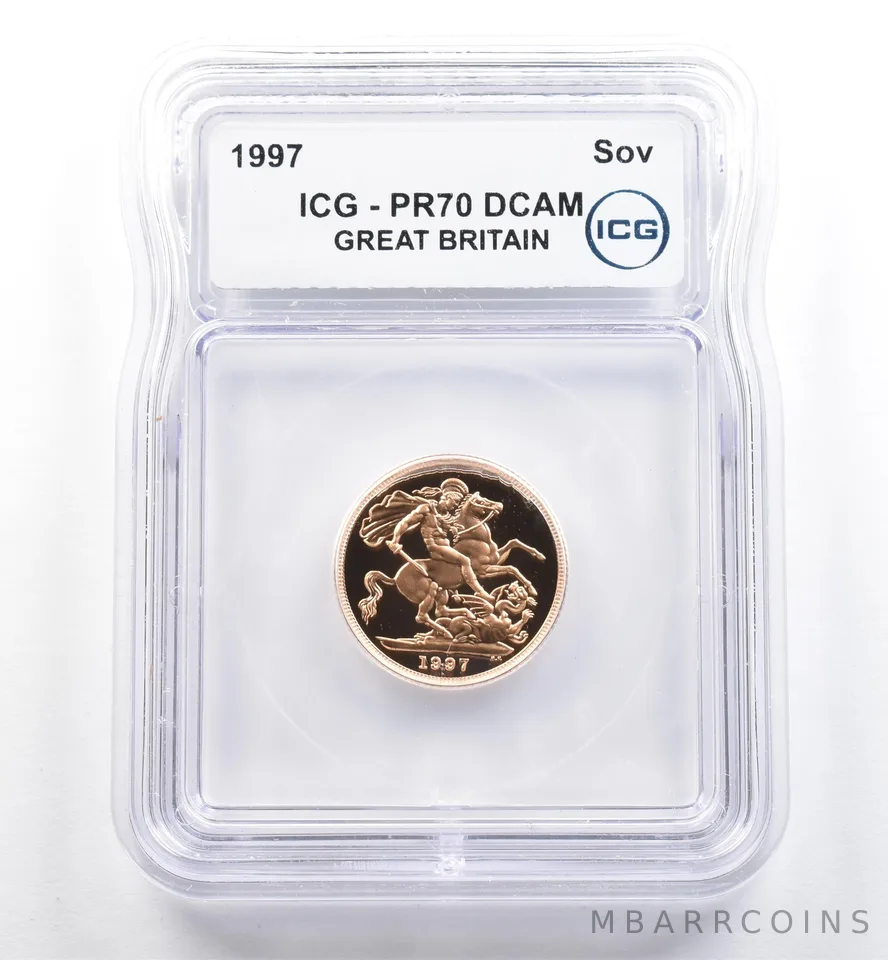 1997 Great Britain Gold Sovereign PR70 DCAM ICG *6484