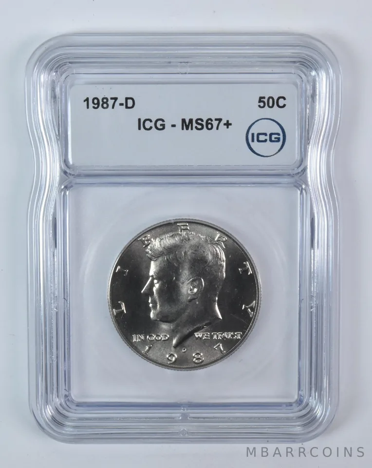 1987-D Kennedy Half Dollar MS67+ ICG