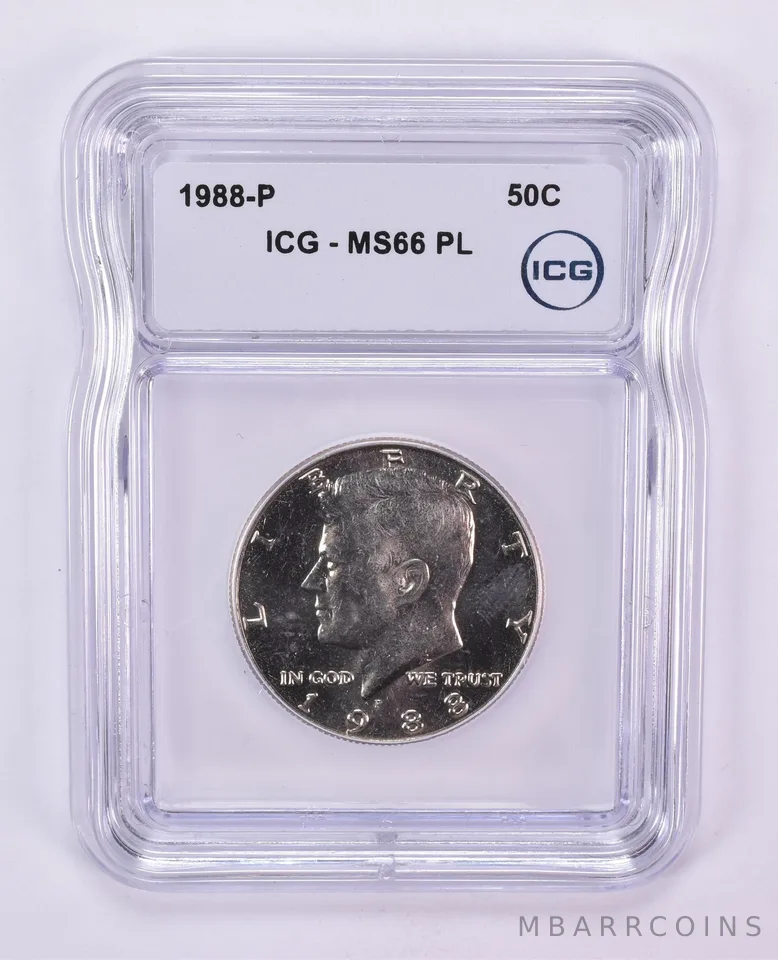 1988-P Kennedy Half Dollar MS66 PL ICG