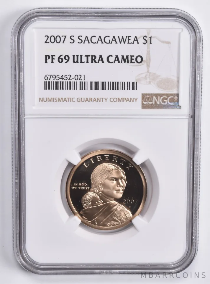 2007-S Sacagawea $1 PF69 UCAM NGC Brown Lbl