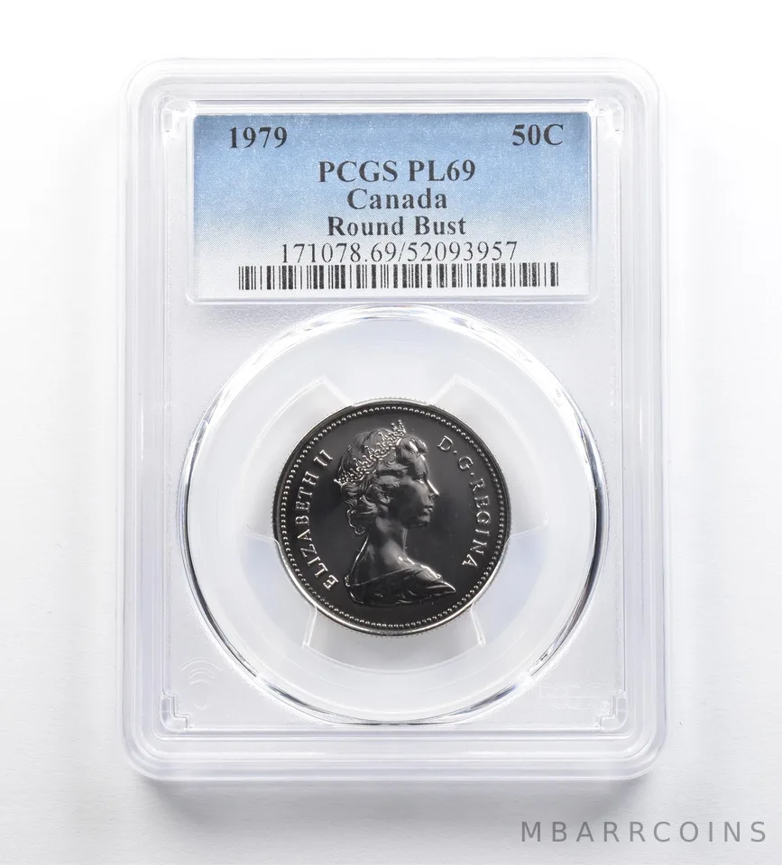1979 Canada 50 Cents Round Bust PL69 PCGS *9207
