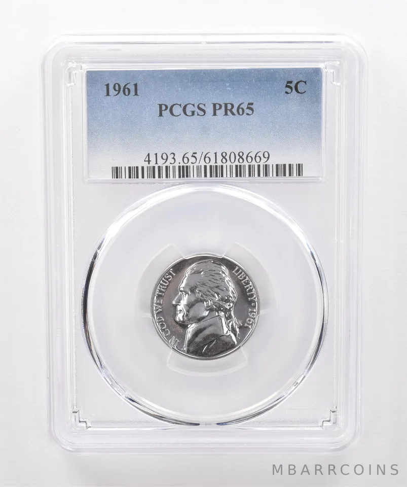 1961 Jefferson Nickel PR65 PCGS Beautiful Tone *1884