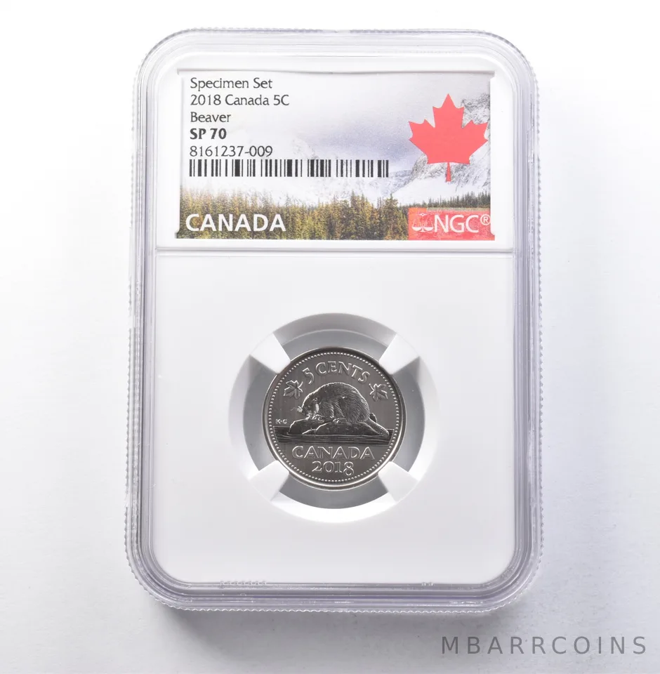 2018 Canada 5 Cents Specimen Set Beaver SP70 NGC *5915
