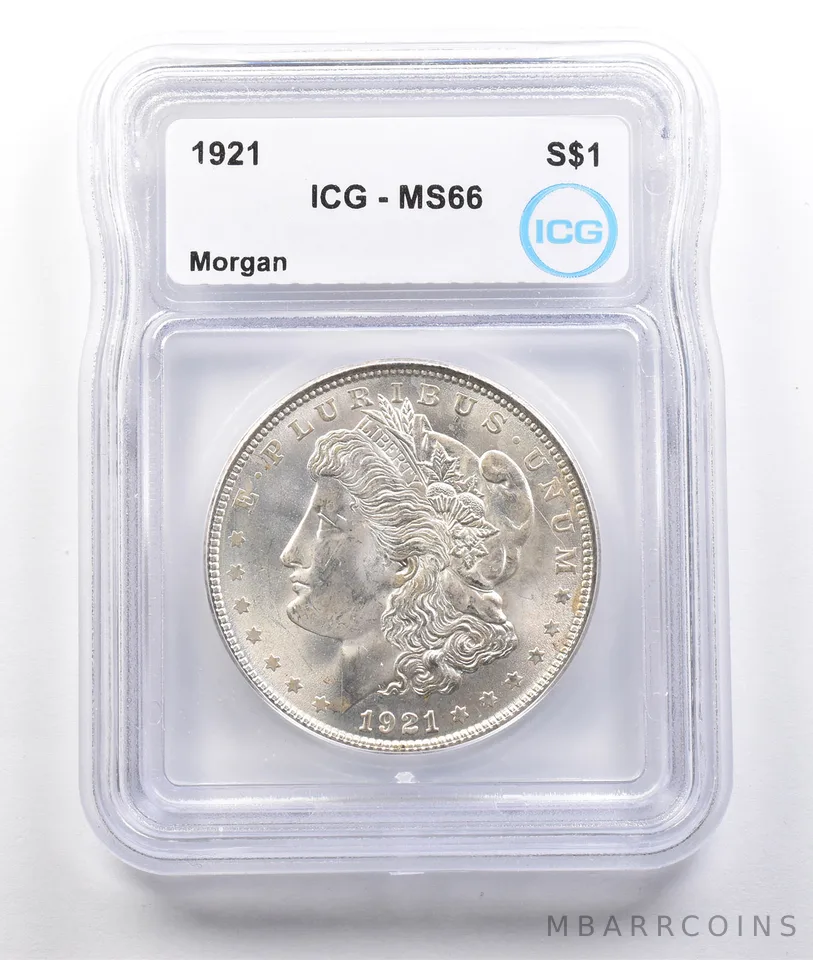 1921 Morgan Silver Dollar MS66 ICG *3755