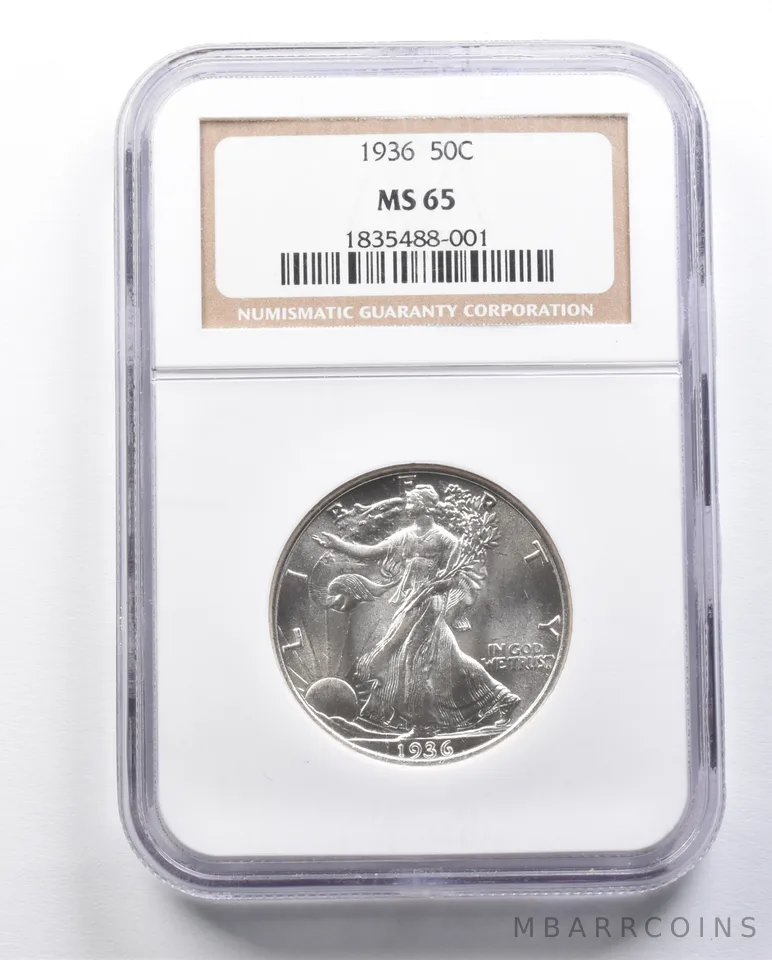 1936 Walking Liberty Half Dollar MS65 NGC a6386