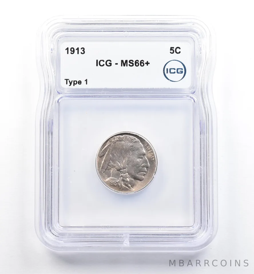 1913 Indian Head Buffalo Nickel Type 1 MS66+ ICG *9962