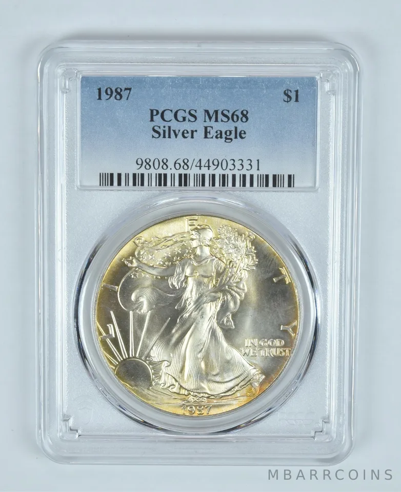MS68 1987 American Silver Eagle - PCGS Beautiful Tone! a0878