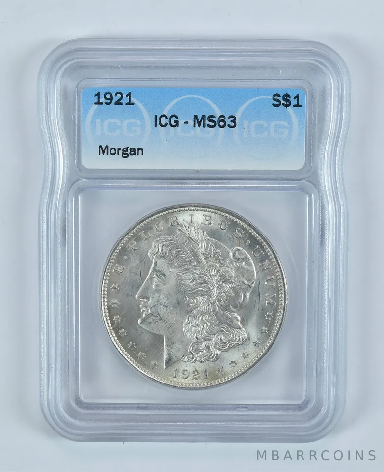 1921 Morgan Silver Dollar MS63 ICG