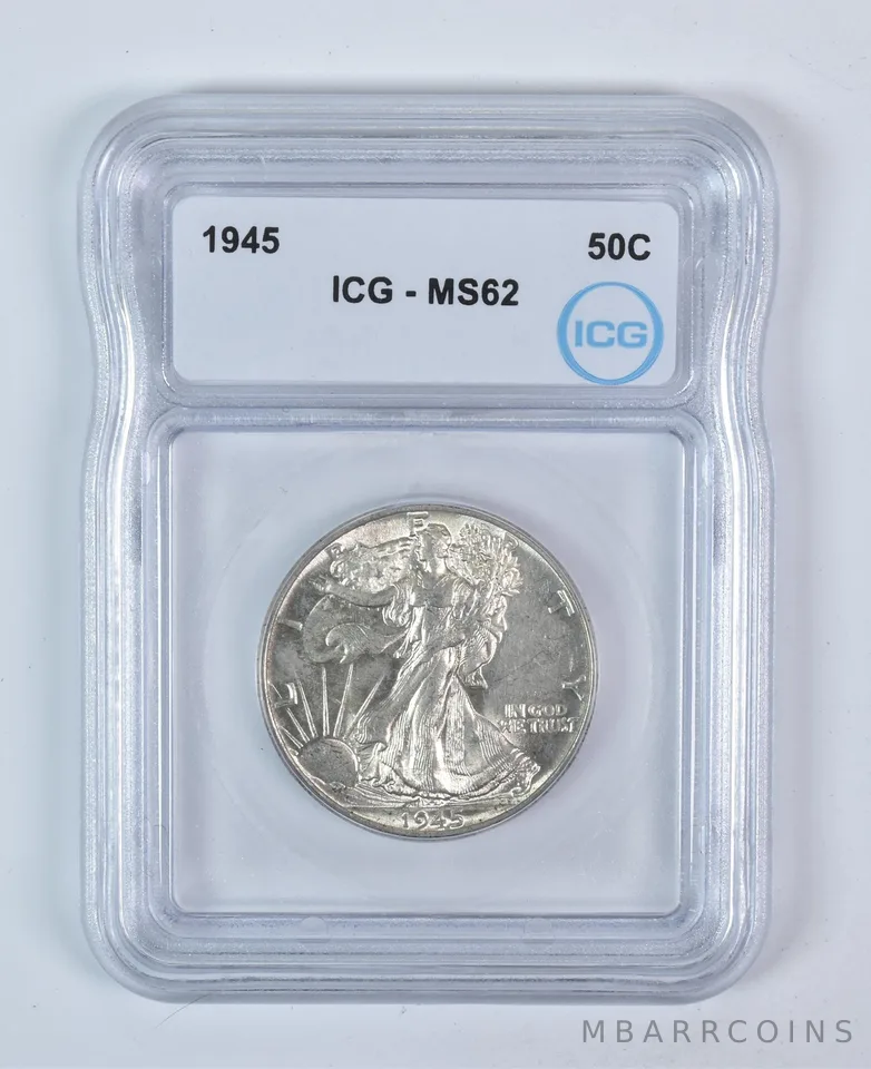 1945 Walking Liberty Half Dollar MS62 ICG