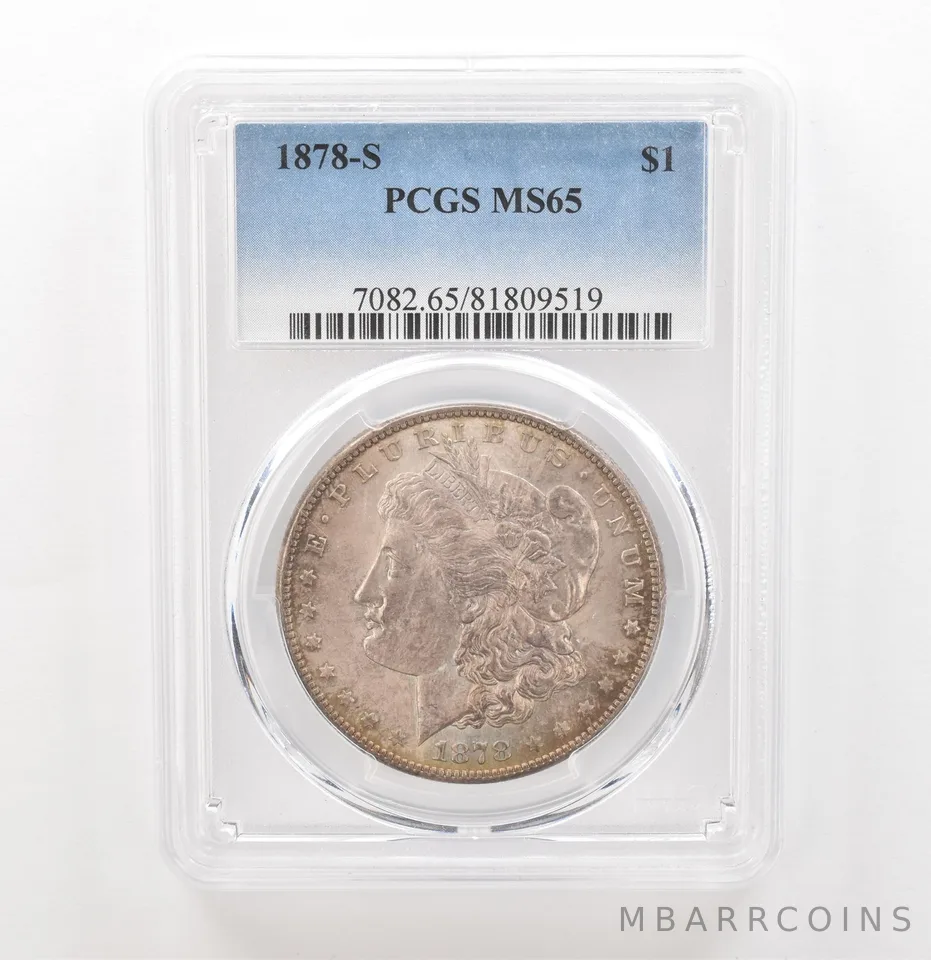 1878-S Morgan Silver Dollar MS65 PCGS Beautiful Tone a3940