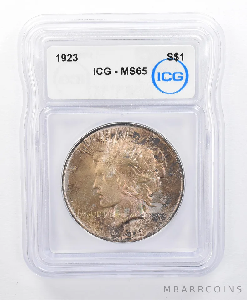 1923 Peace Silver Dollar MS65 ICG Beautiful Tone *8721