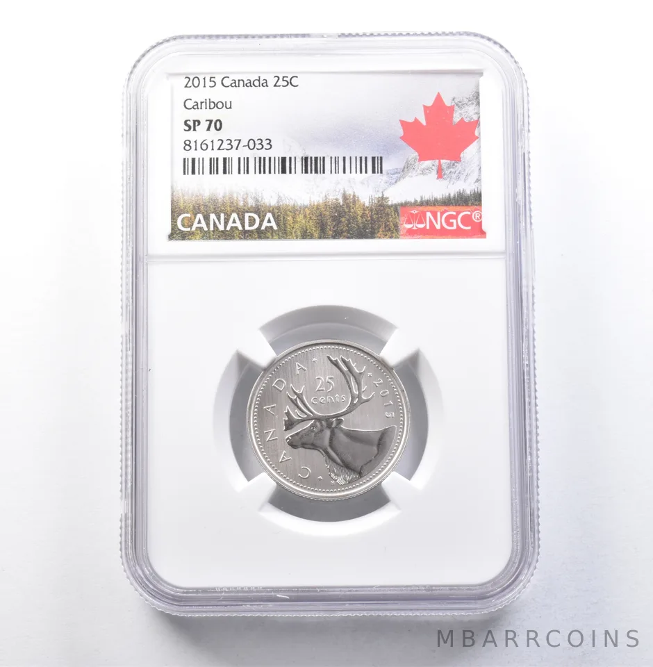 2015 Canada 25 Cents Caribou SP70 NGC *5937