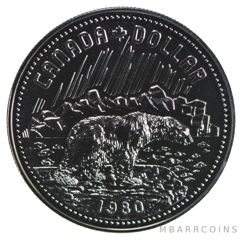 1980 Canada 50% Silver Canadian Silver Dollar - Arctic Territories