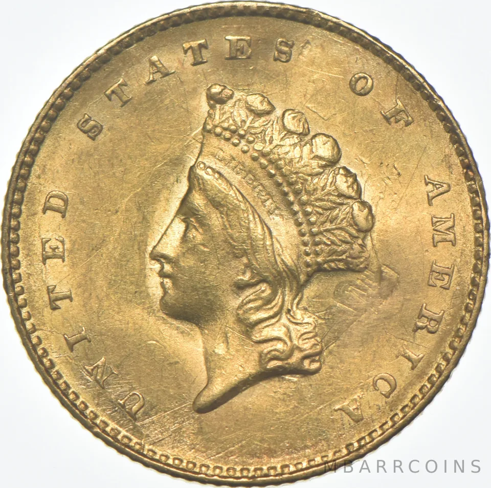 1855 $1 Indian Princess Head Gold Dollar *7788