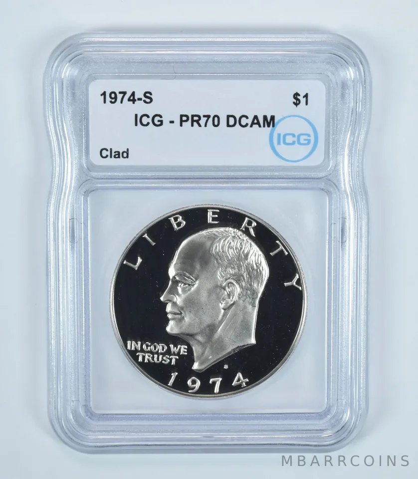 1974-S Eisenhower $1 CLAD PR70 DCAM ICG