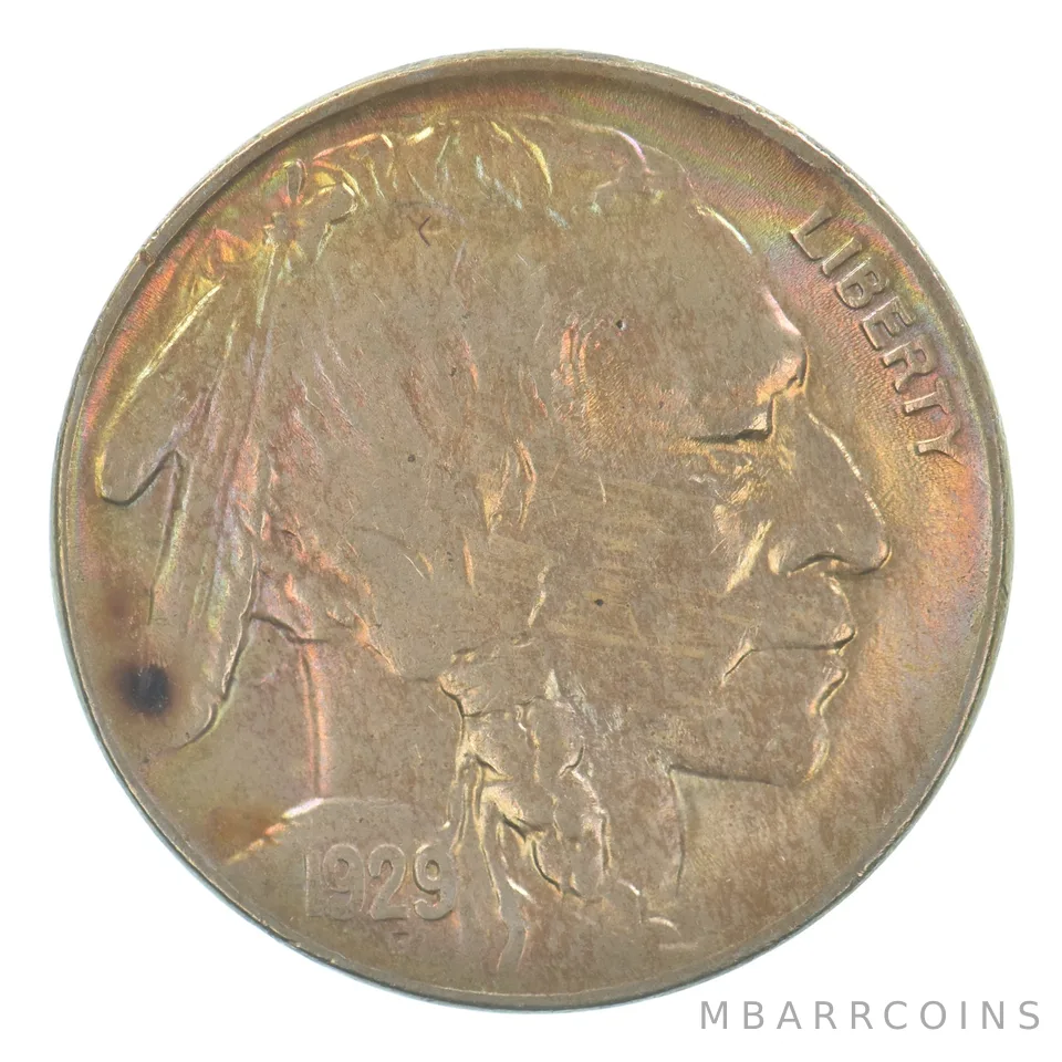 1929-S Indian Head Buffalo Nickel Beautiful Tone *4754