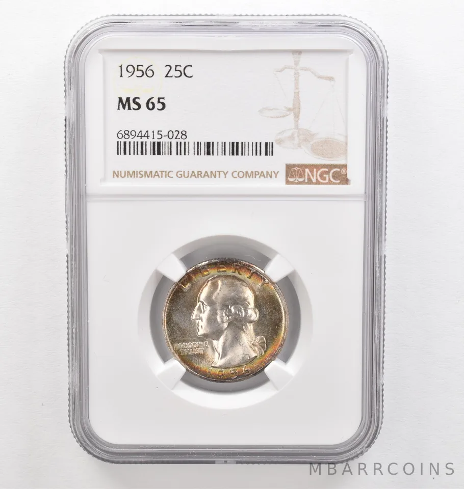 1956 Washington Quarter MS65 NGC Beautiful Tone *0285