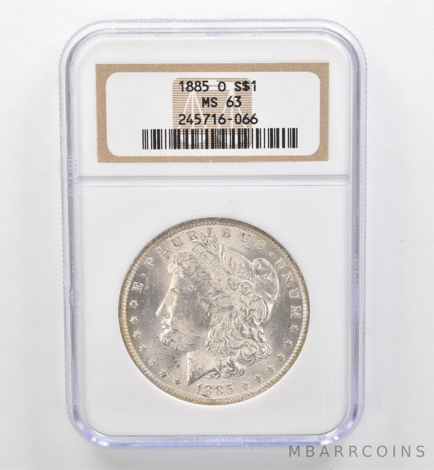 1885-O Morgan Silver Dollar MS63 NGC Beautiful Tone Reverse *9506