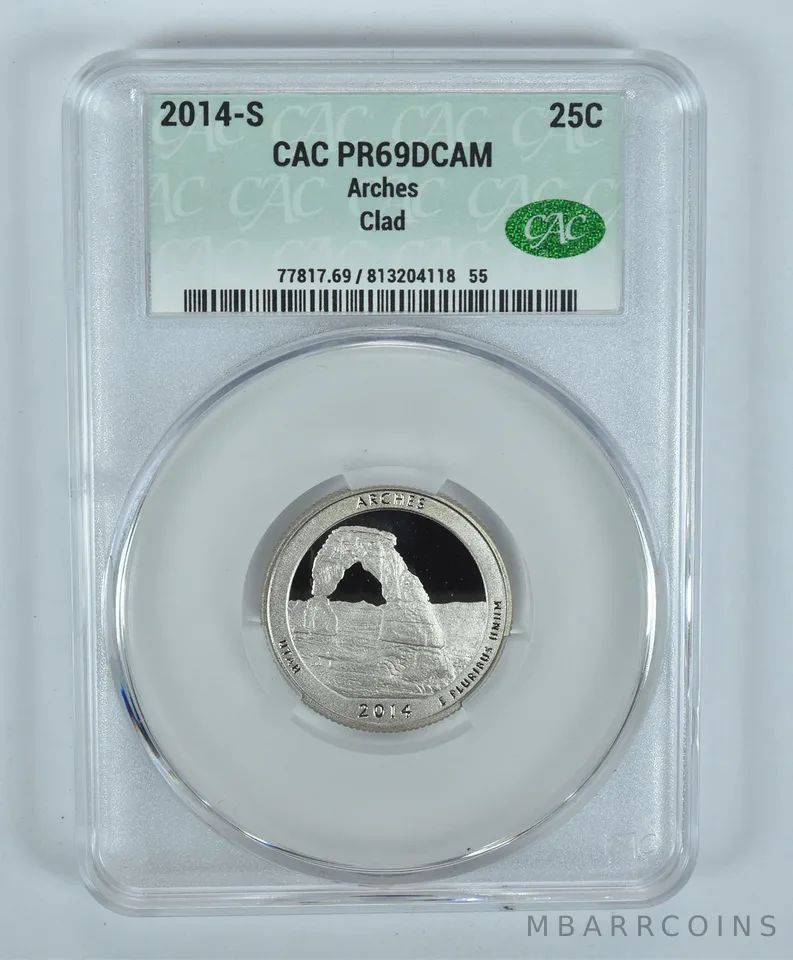 2014-S Washington Quarter Arches CLAD ATB PR69 DCAM CAC CACg