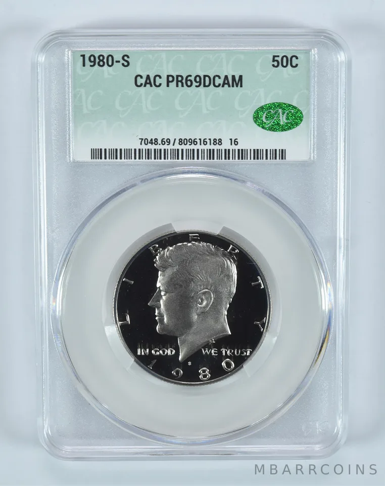 1980-S Kennedy Half Dollar PR69 DCAM CAC CACg