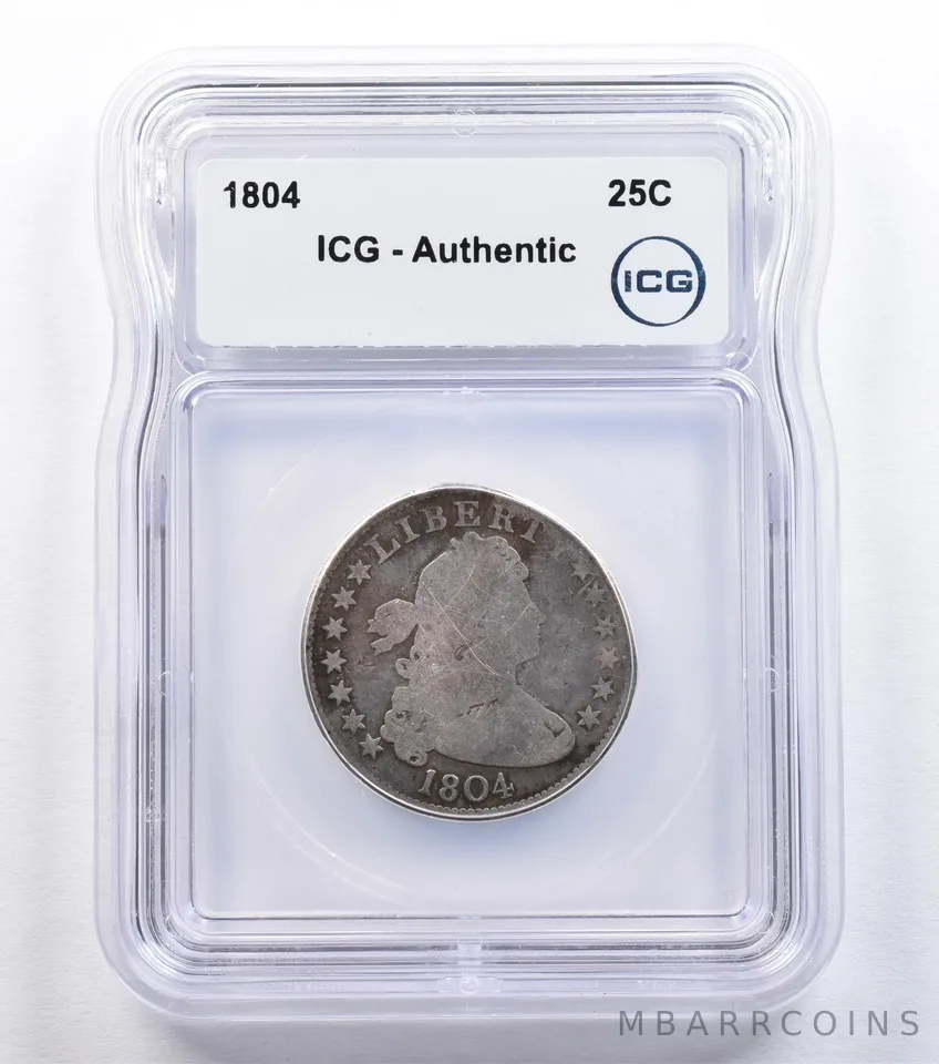 1804 Draped Bust Quarter Authentic ICG *2204