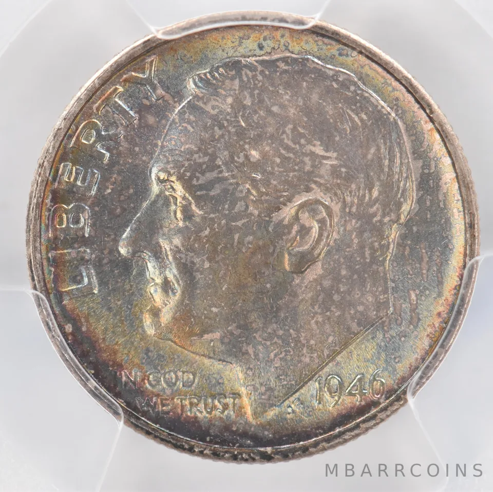 1946-S Roosevelt Dime MS64 PCGS Beautiful Tone *0908