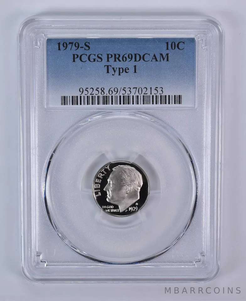 1979-S Roosevelt Dime Type 1 PR69 DCAM PCGS Blue Label