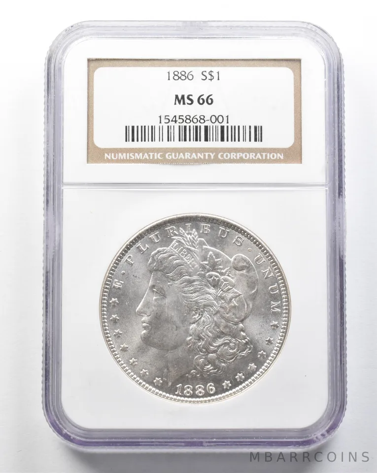 1886 Morgan Silver Dollar MS66 NGC *8388