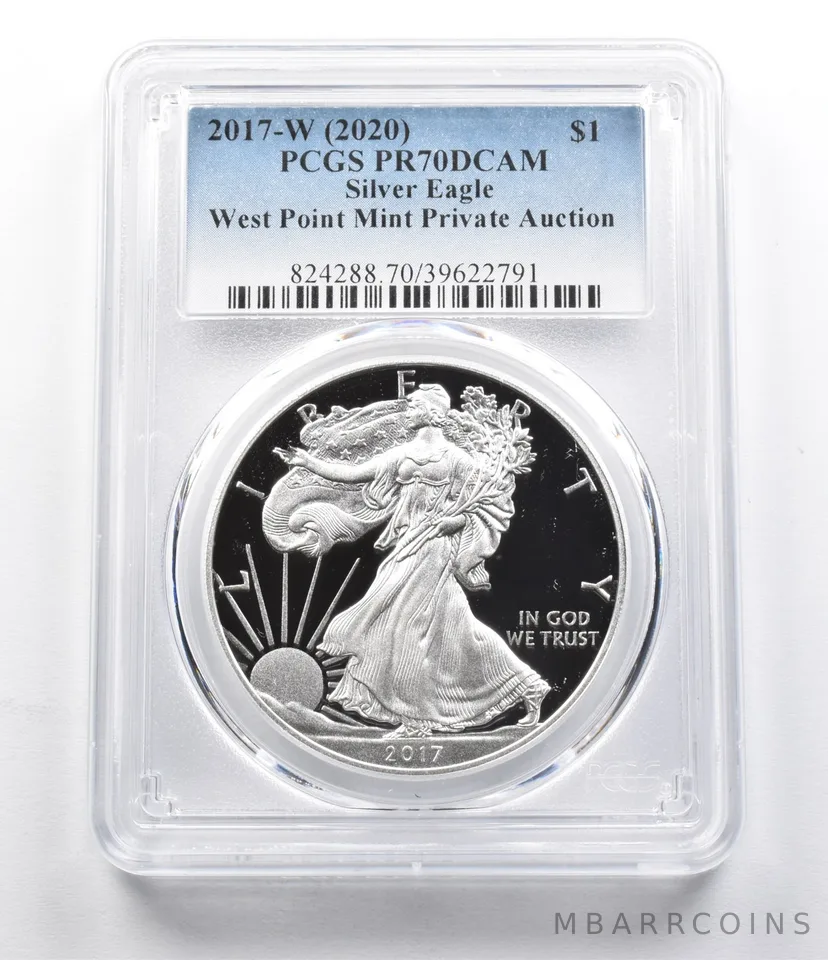 PR70DCam 2017-W (2020) American Silver Eagle West Point Private Auct. PCGS *5926