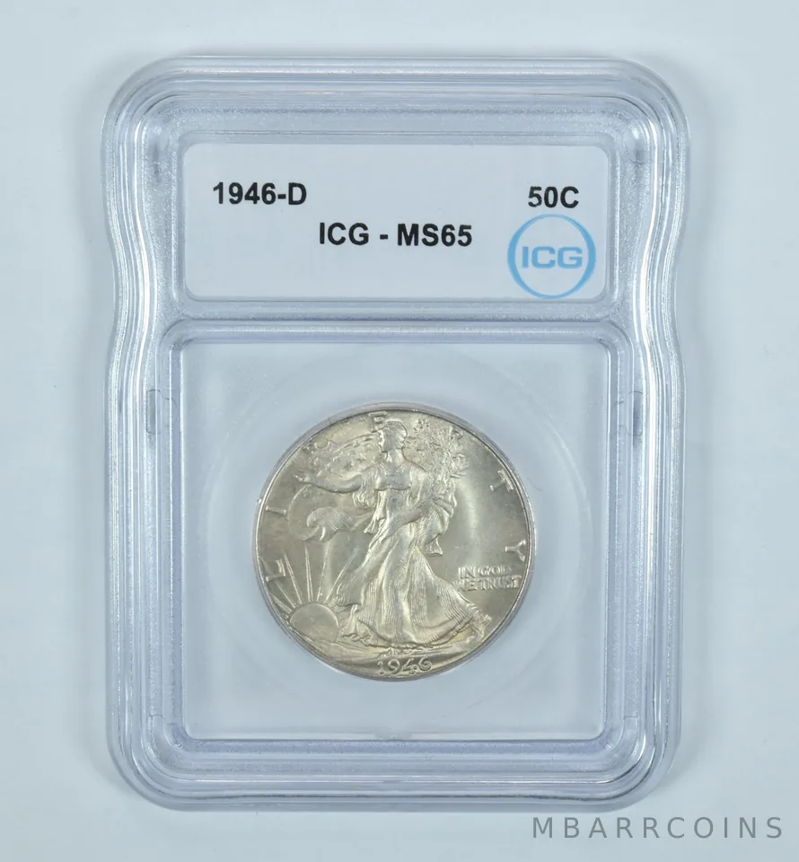 1946-D Walking Liberty Half Dollar MS65 ICG