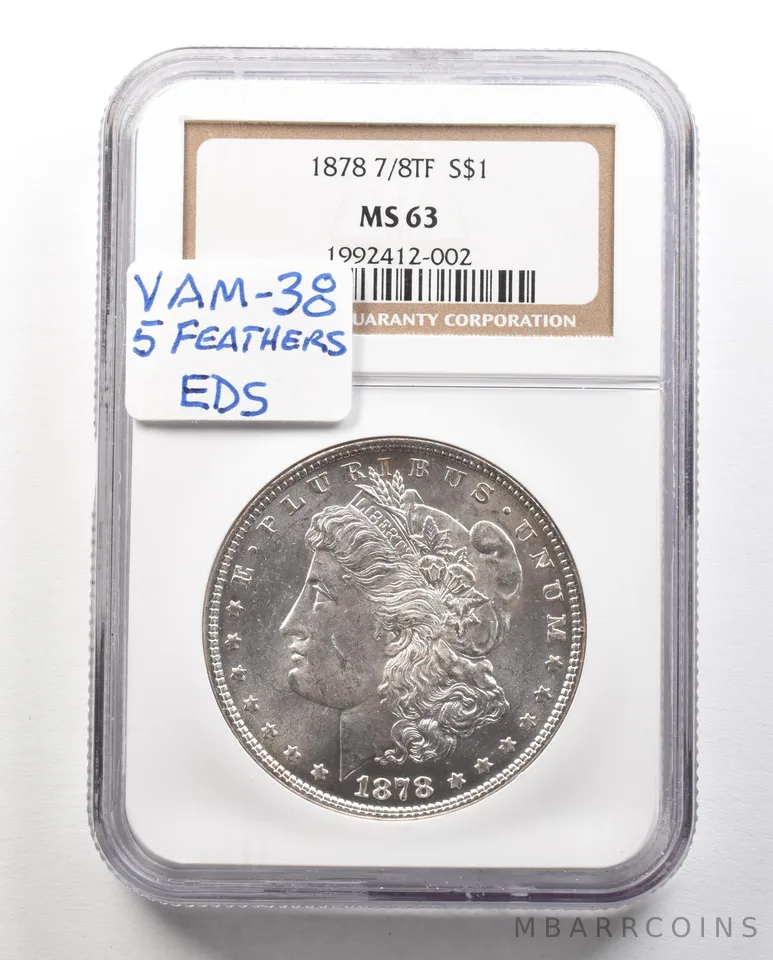 1878 7/8TF Morgan Silver Dollar MS63 NGC *4744