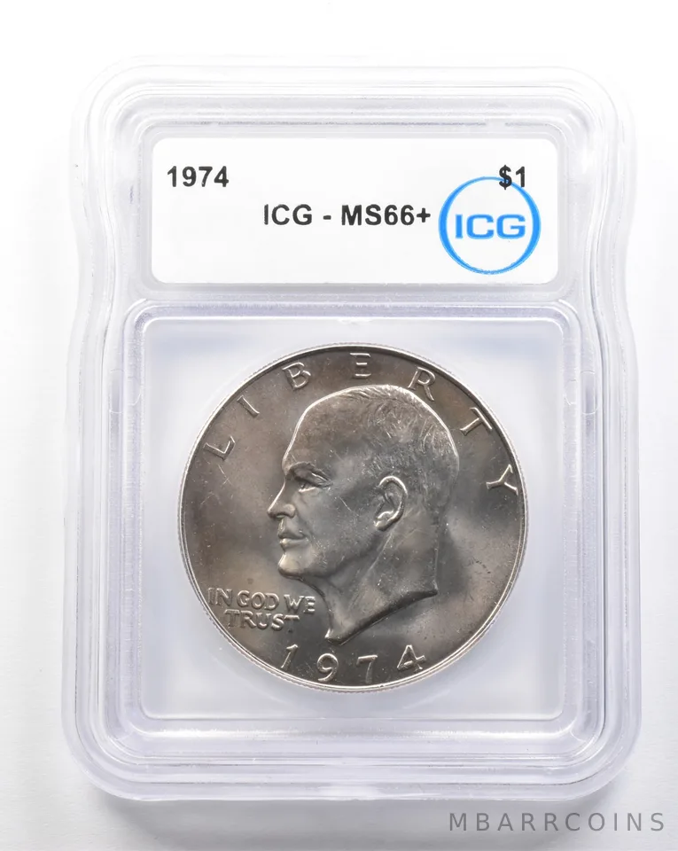 1974 Eisenhower Dollar MS66+ ICG *7397
