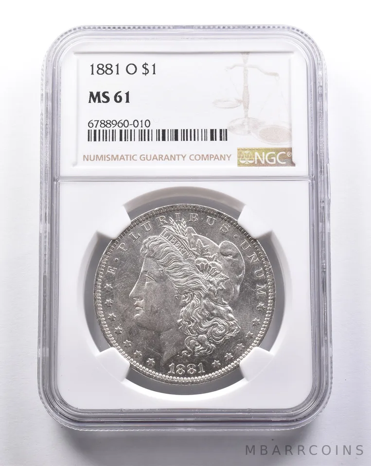 MS61 1881-O Morgan Silver Dollar NGC a3165