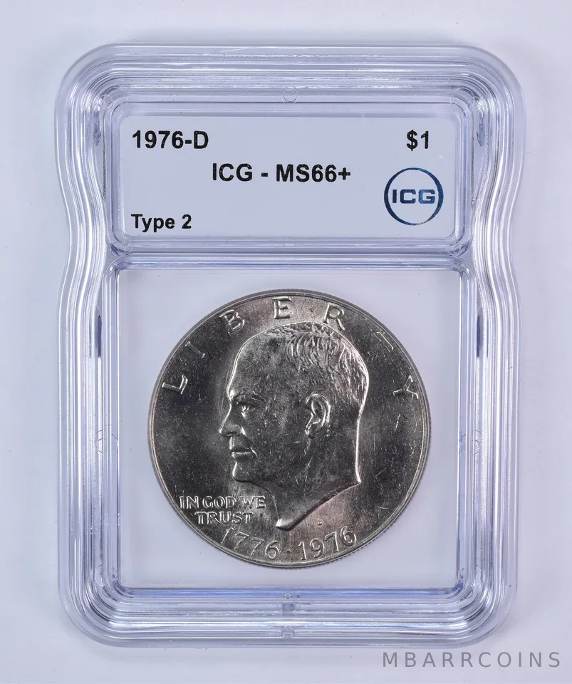 1976-D Eisenhower $1 Type 2 MS66+ ICG